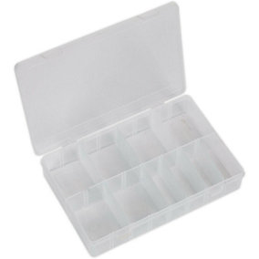 Partitioned Assortment Box - 8 Removeable Dividers - Up To 10 Compartments