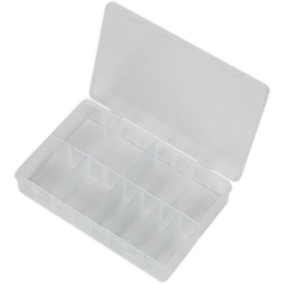 Partitioned Assortment Box - 8 Removeable Dividers - Up To 10 Compartments