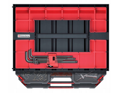 Parts Storage Organiser Tager Case DIY Compartment Cabinet Screws Carry Tool Box Set 1 - 6