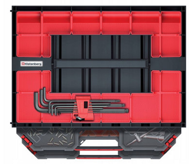 Parts Storage Organiser Tager Case DIY Compartment Cabinet Screws Carry Tool Box Set 2 - 5