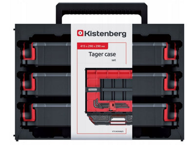 Parts Storage Organiser Tager Case DIY Compartment Cabinet Screws Carry Tool Box Set 2 - 8
