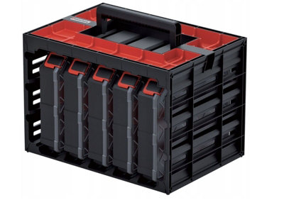 Parts Storage Organiser Tager Case DIY Compartment Cabinet Screws Carry Tool Box Set 3