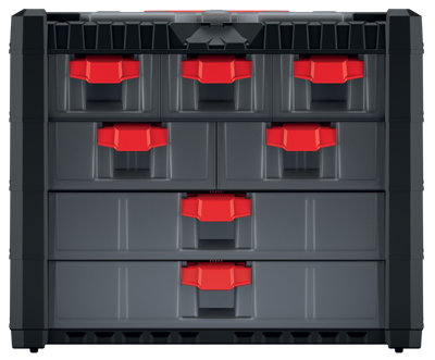 Parts Storage Organiser with Drawers Compartment Cabinet Screws Carry Tool Box Set 3 - 3