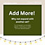 Party Festoon Set of 20 Mains Powered Cool White Outdoor Garden String Light