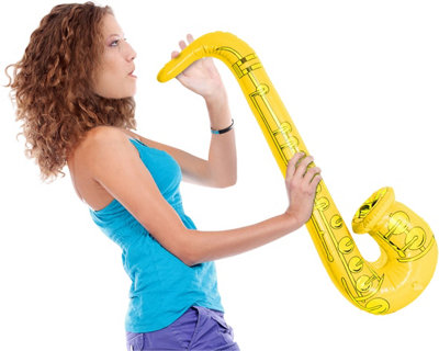 Party Inflatable 70cm Saxophone Yellow