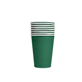 Party Solutions Paper Metallic Disposable Cup (Pack of 20) Green (One Size)