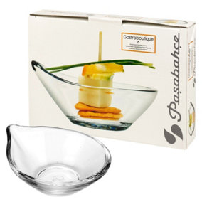 PASABAHCE 10cm Width 6pcs Glass Serving Side Mini Dishes Appetiser Cocktail Dessert Bowls