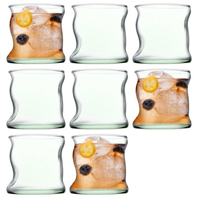 440ml Aware Hill Recycled Stacking Highball Glasses - Green - Pack Of Four - By Pasabahce