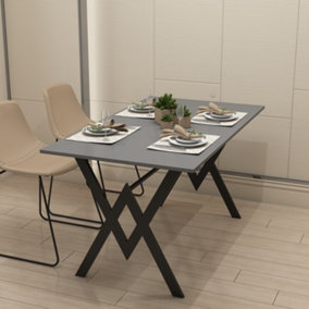 PASSION-A Dining Table with metal legs 140x80cm.