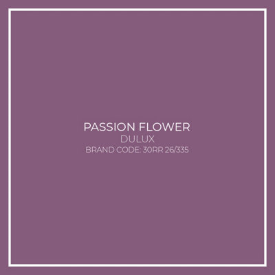 Passion Flower Purple Toughened Glass Kitchen Splashback - 1000mm x 1000mm