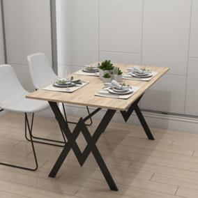 PASSION-P Dining Table with metal legs 140x80cm.