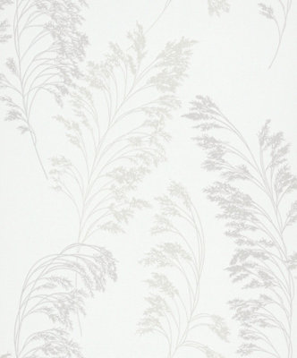 Paste the Wall Elegant White & Pearl Wallpaper