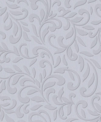 Paste the Wall Grey and Pearl Damask Wallpaper DIY at B&Q