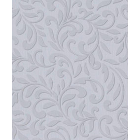 Paste the Wall Grey and Pearl Damask Wallpaper