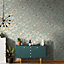 Paste the Wall Soft Green and Gold Botanical Wallpaper