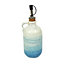 Pastel Beach Hand Painted Kitchen Dining Table Oil Drizzler Blue 250ml