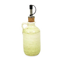 Pastel Beach Hand Painted Kitchen Dining Table Oil Drizzler Green 250ml
