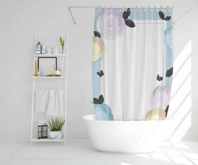 Pastel Colour Flowers (Shower Curtain) / Default Title Price Comparisons | Compare The Build