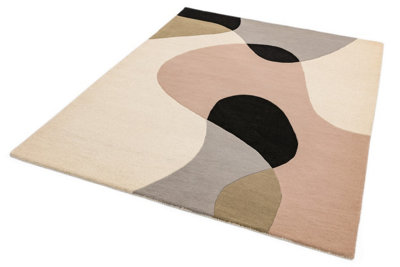 Pastel Wool Handmade Modern Abstract Rug for Living Room and Bedroom ...