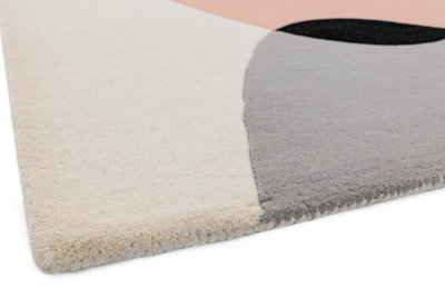 Pastel Wool Handmade Modern Abstract Rug for Living Room and Bedroom-200cm X 300cm