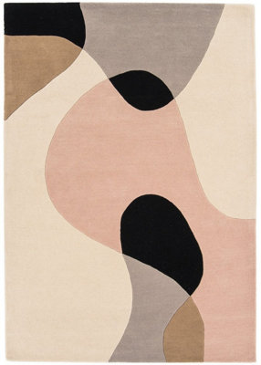 Pastel Wool Handmade Modern Abstract Rug for Living Room and Bedroom-200cm X 300cm