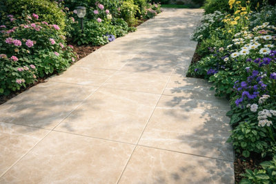 Patara Cream 600x900x20mm porcelain paver. Pack of 40 with coverage of 21.6 sqr mtrs