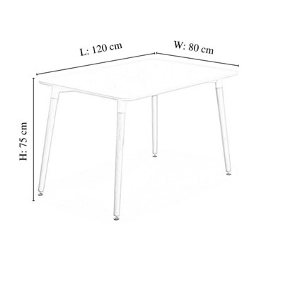 Patchwork Halo Dining Set Includes a White Dining Table & Set of 4 Multicolour Fabric Chairs