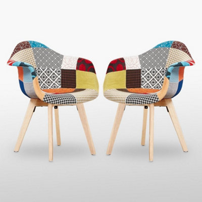 Patchwork Halo Round Dining Set with an Oak Round Dining Table and Set ...