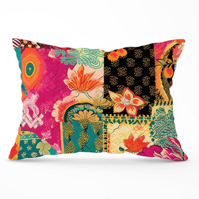 Patchwork Mixed Textiles Cushions 33cm x 48cm