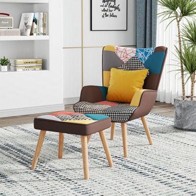 Sofa chair and deals footstool