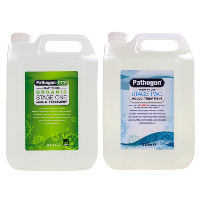 Pathogon Mould Remover & Preventer, Fast-Acting, Effective & Non-Toxic Mould Treatment 2x5L