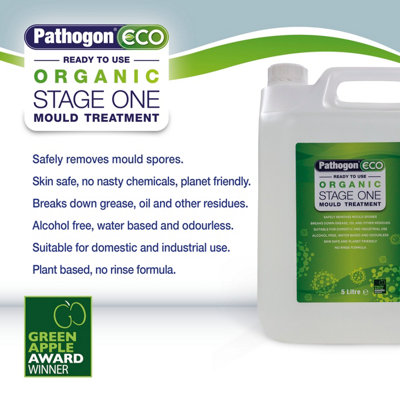 Pathogon Mould Remover & Preventer, Fast-Acting, Effective & Non-Toxic Mould Treatment 2x5L