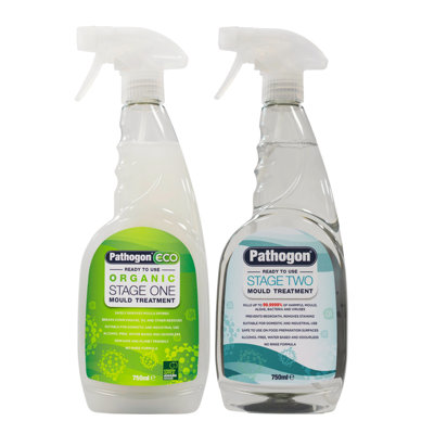 Pathogon Mould Remover & Preventer, Fast-Acting, Effective & Non-Toxic Mould Treatment 2x750ml