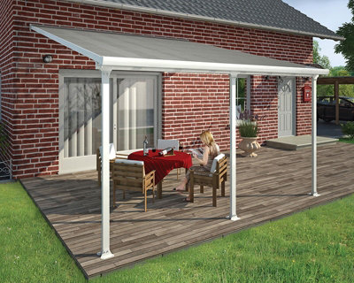 Patio Cover Feria 4M Deep 4X4.2 Clear - Polycarbonate - L425 x W385 x H305 - White - 3