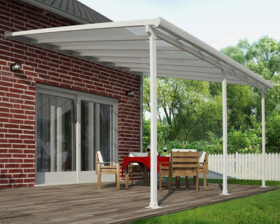 Patio Cover Feria 4M Deep 4X4.2 Clear - Polycarbonate - L425 x W385 x H305 - White - 4