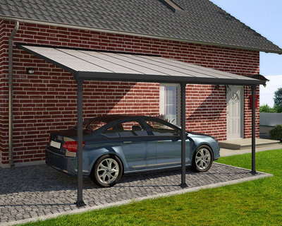 Patio Cover Feria 4M Deep 4X8.50 Clear - Polycarbonate - L850 x W385 x H305 - Grey - 3