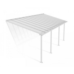 Patio Cover Olympia 3X7.30 Clear - Polycarbonate - L739 x W300 x H305 - White