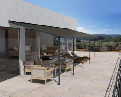 Patio Cover Sierra 3X9.15 Clear - Polycarbonate - L924 x W299 x H305 - Grey - 3