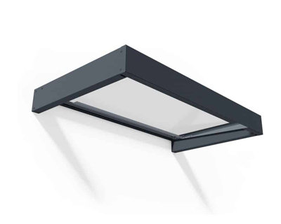 Patio Cover Sophia Door Awning Canopy 1600 Clear - Acrylic - L160 x W95 x H17 - Grey