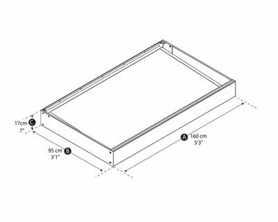 Patio Cover Sophia Door Awning Canopy 1600 Clear - Acrylic - L160 x W95 x H17 - Grey - 4