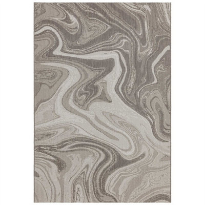 Patio PAT20 Marble Outdoor Rugs in Natural Beige - 200X290CM