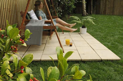 Patio Paving Kit 'The Lambada' Limestone 400 x 400 x 32mm - 4
