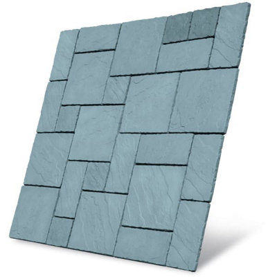 Patio Paving Slabs 'The Gawsworth' Weathered Moss 600 x 300 x 38mm - Pack of 50
