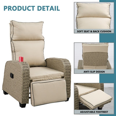 Recliner footrest cover pad hot sale