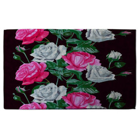 pattern of Pink and White Flowers (Bath Towel) / Default Title