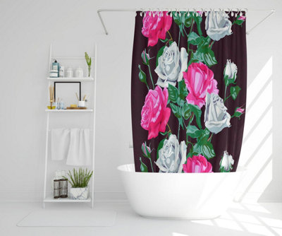 Pattern of Pink and White Flowers (Shower Curtain) / Default Title Price Comparisons | Compare The Build
