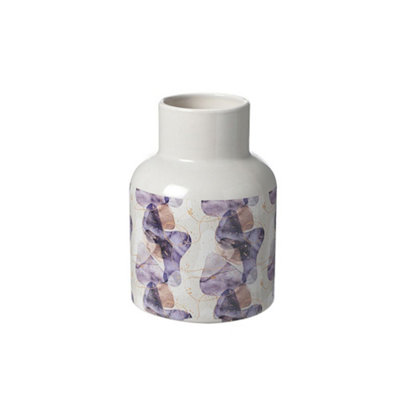 Patterned Ceramic Decorative Vase - H20.5 cm