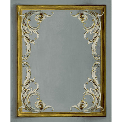 Paul Moneypenny Grey Rococo Plaster Panel Wallpaper for Grandeco | DIY ...