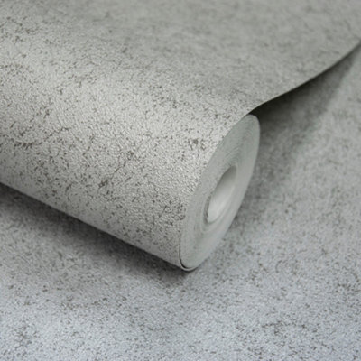 Paul Moneypenny Metallic Silver Tissu Textured Semi- Plain Wallpaper for Grandeco