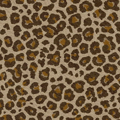 Paul Moneypenny Natural Brown & Gold Luxury Leopard Print Textured Wallpaper for Grandeco